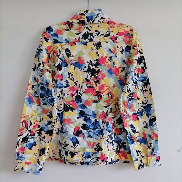 Drapers & Damon's Womens Muliticolor Floral Lightweight Hippie Jacket Size Large - Picture 4 of 6